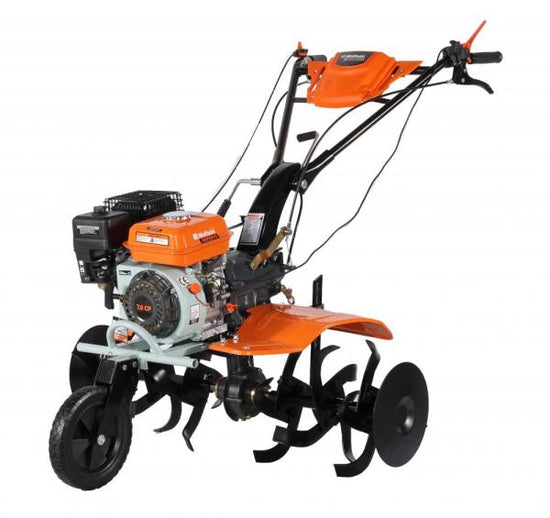Motocultor pe benzina Wolfson Imperio 8 CP, 212cc, cu plug, rarita si roti transport 4.00x8