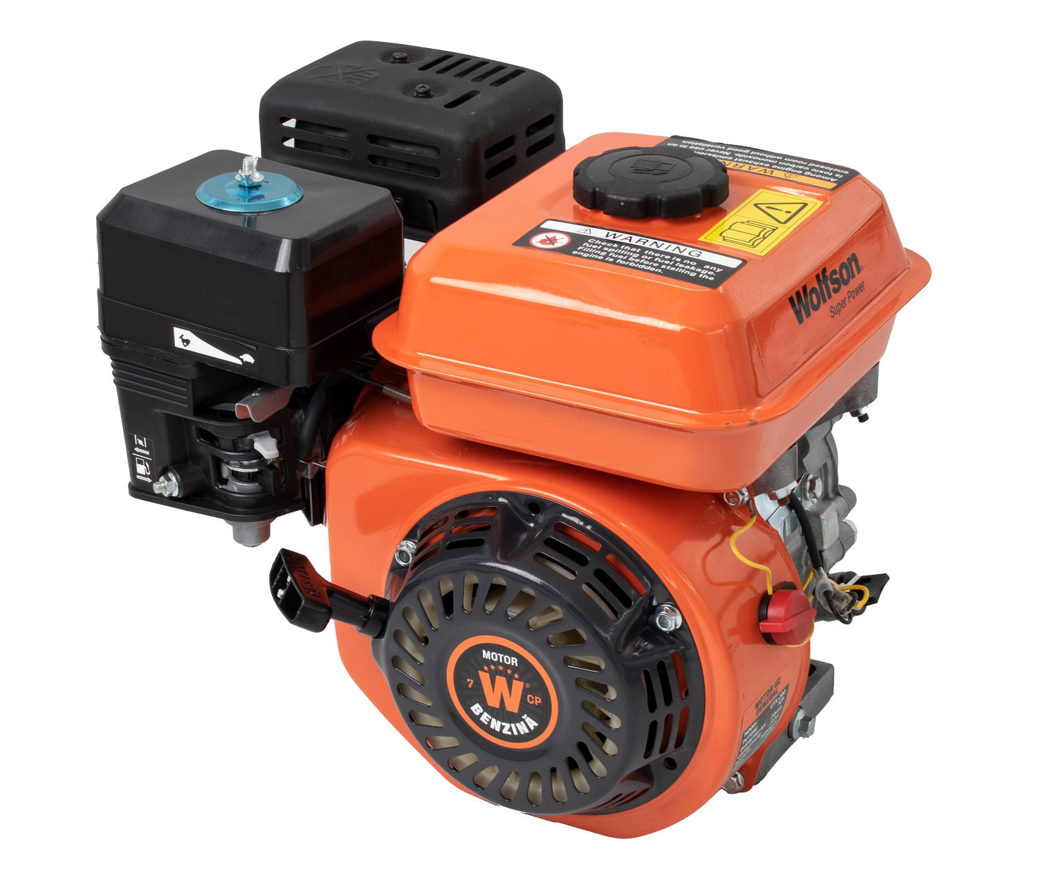 Motor benzina Wolfson GTX-200, 7 CP, 4 Timpi OHV 170F, ax 20 mm, fulie dubla