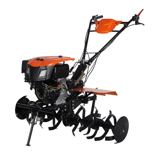 Motocultor benzina Wolfson Imperio 10CP, latime lucru 70–140 cm, 40 cutite, roti transport 6.50x12, priza putere, far