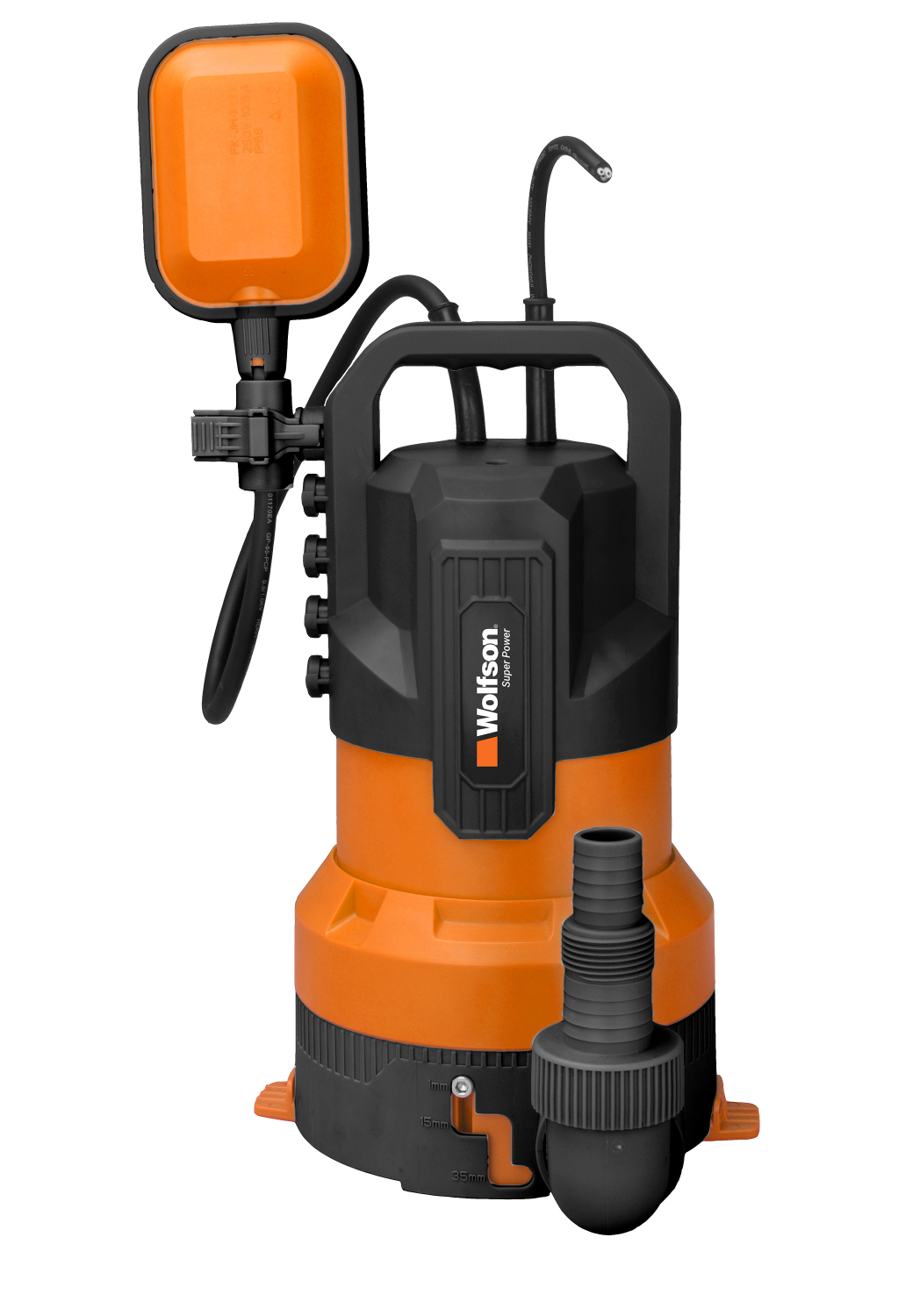 Pompa submersibila PROFESIONALA pentru apa murdara din plastic WOLFSON 3 in 1, 450W, 12000 l/h