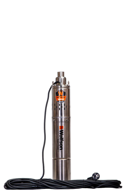 Pompa submersibila PROFESIONALA pentru apa curata cu surub WOLFSON PS-1300, 750W, 1900 l/h, cablu 15 m