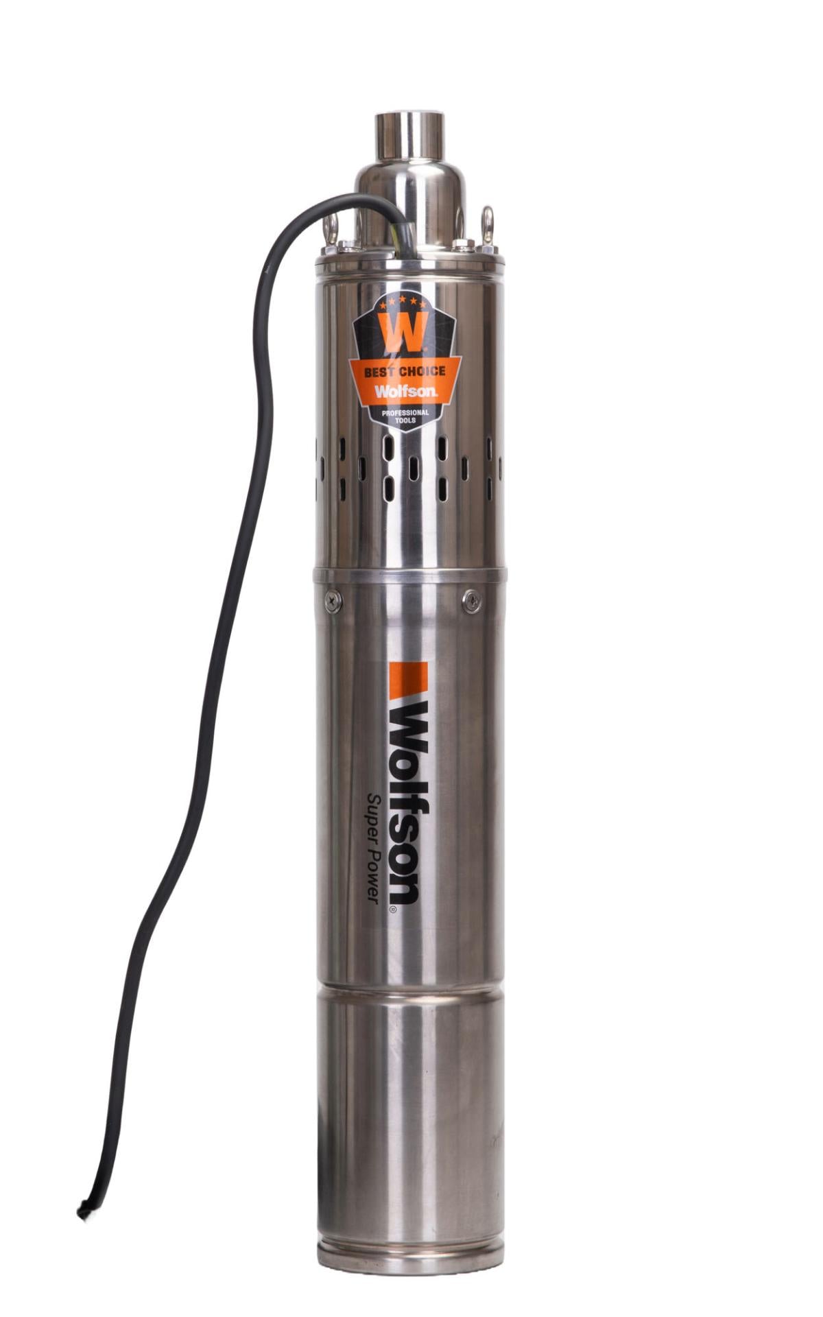 Pompa submersibila PROFESIONALA pentru apa curata cu surub WOLFSON PS-1300, 750W, 1900 l/h, cablu 15 m