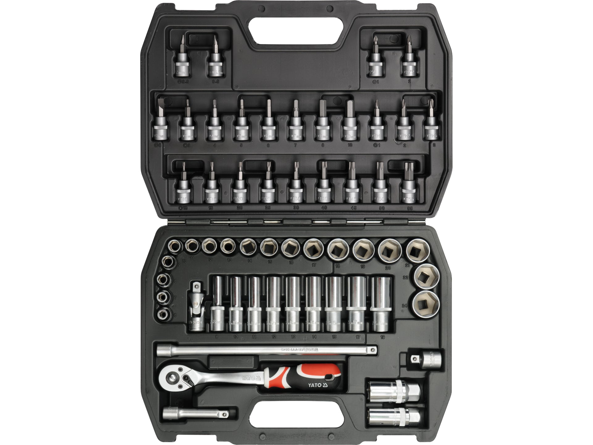 TRUSA CHEI TUBULARE+ANTRENOR 3/8'', M,  58 PIESE