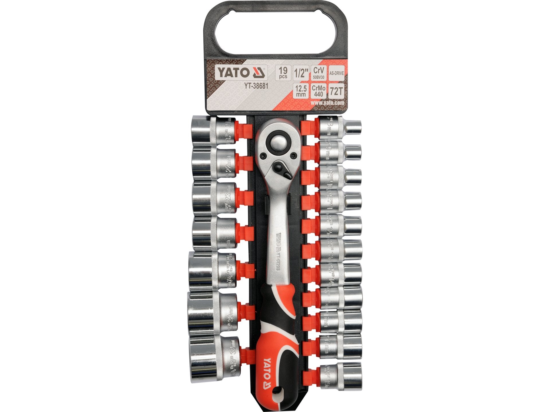 SET TUBULARE+ANTRENOR 19PIESE, 1/2''