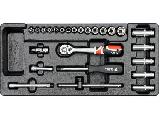 SET TUBULARE+CLICHET 25 BUC, 3.5-14MM, PENTRU YT-5530