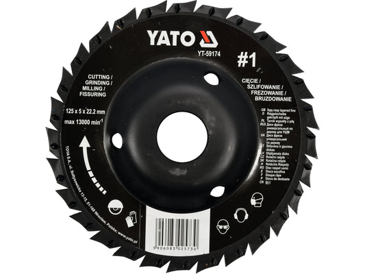 DISC CIRC.RASPEL DEPRESAT,125X22.2MM,NR2