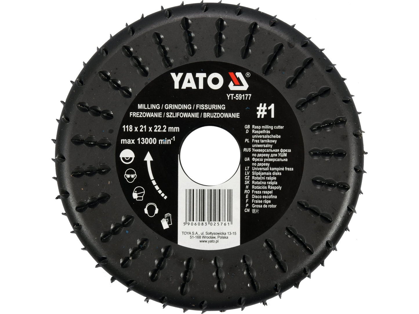 FREZĂ RAȘPEL 118X21X22.2MM, NR.1