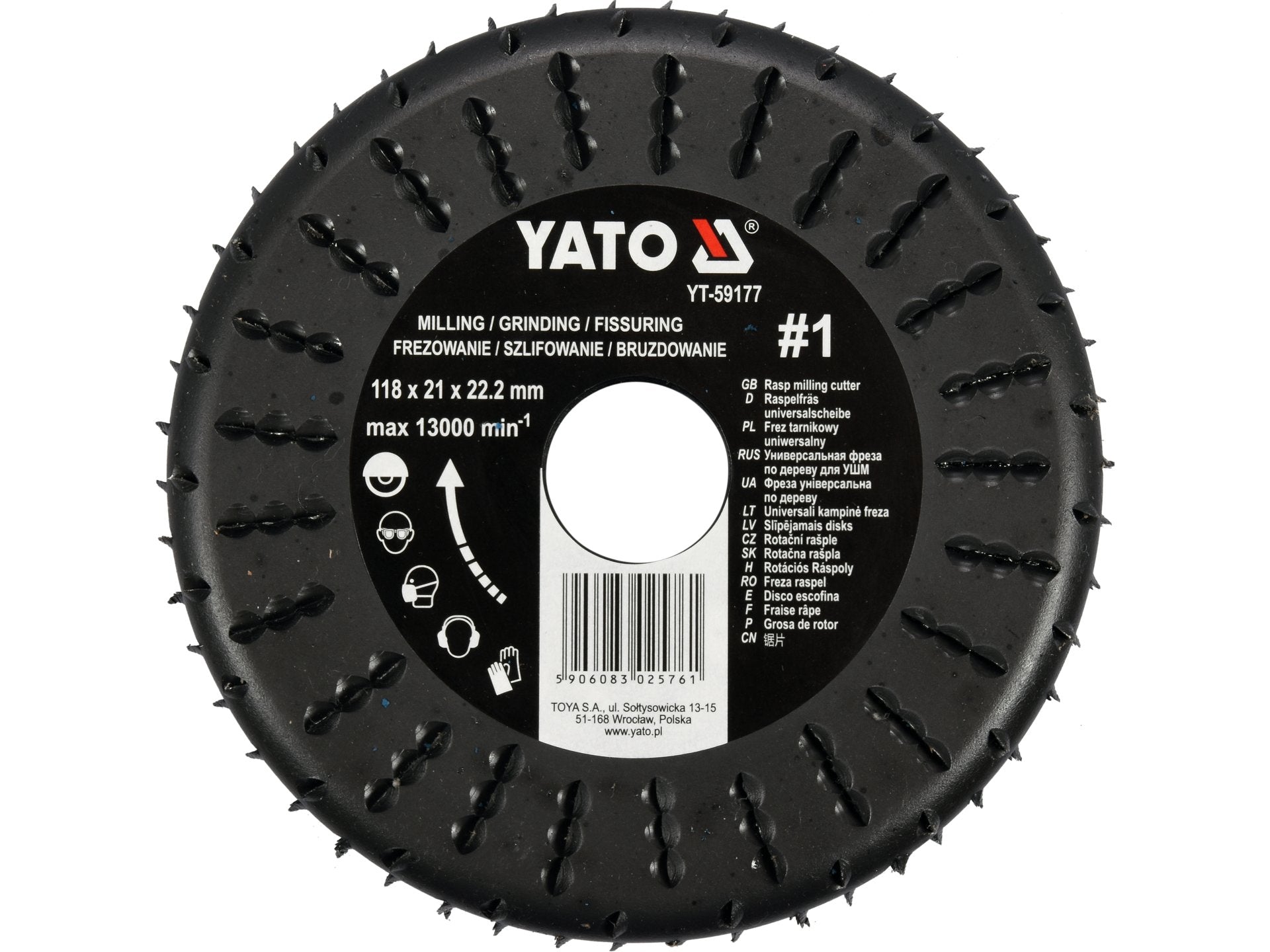 FREZĂ RAȘPEL 118X21X22.2MM, NR.1