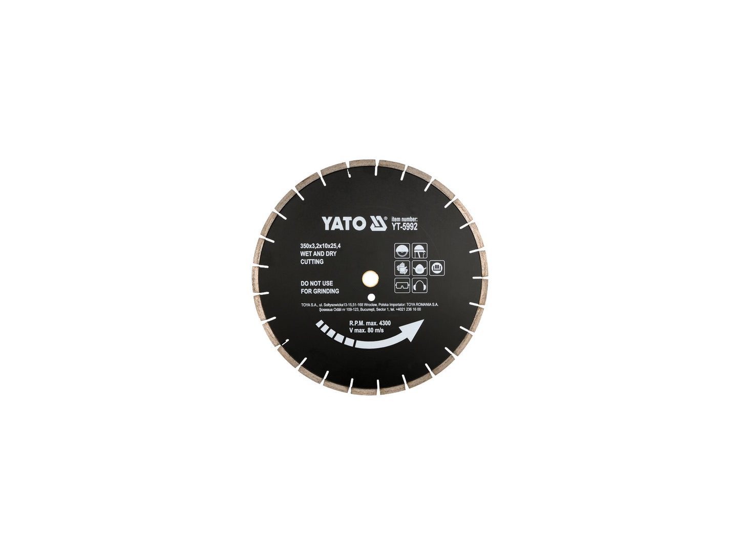 DISC CU DIAMANT PENTRU ASFALT 350X25,4 MM