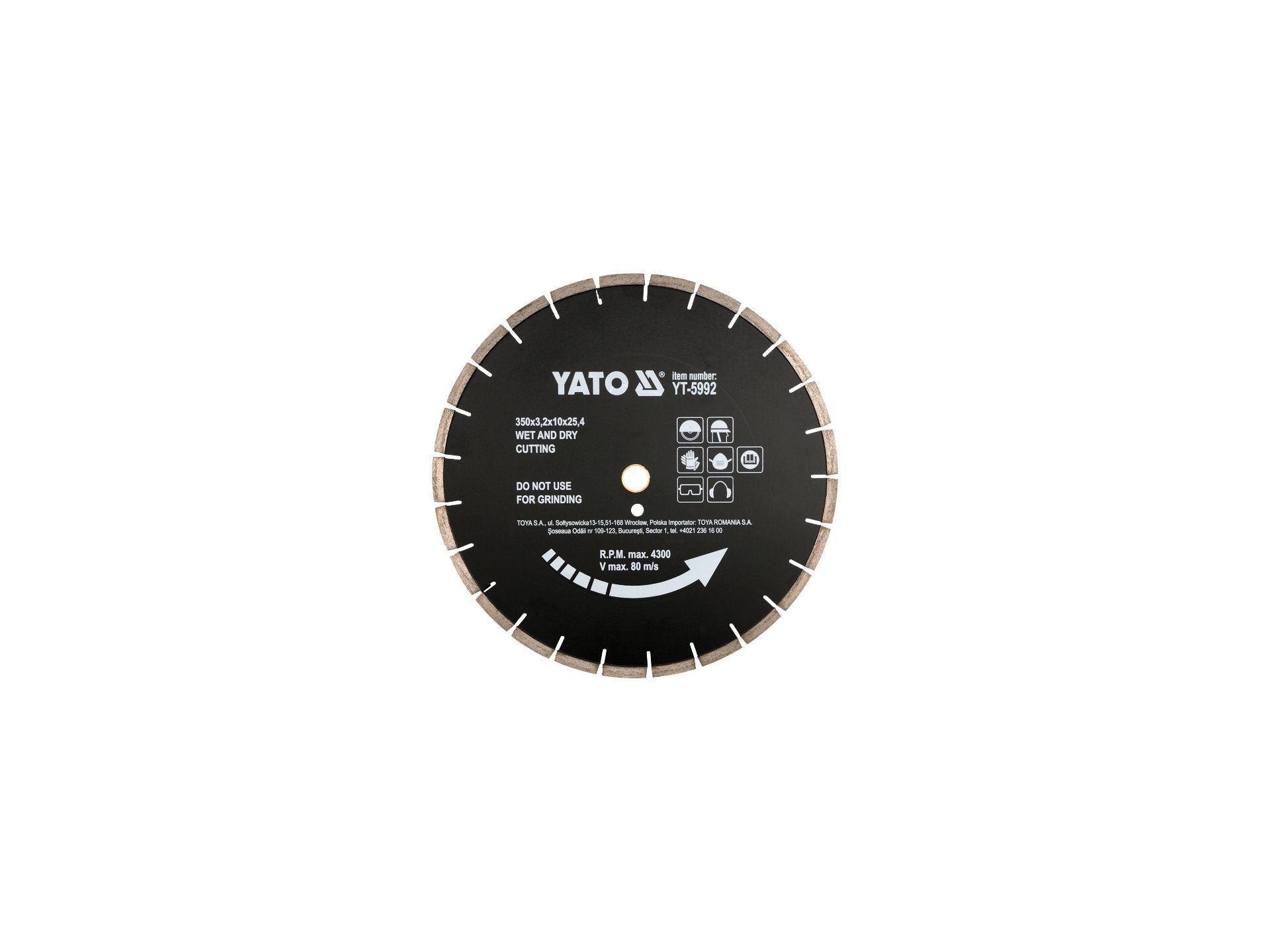 DISC CU DIAMANT PENTRU ASFALT 350X25,4 MM