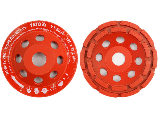 DISC CUPĂ DIAMANTATĂ 125X22MM(SLEFUIRE)