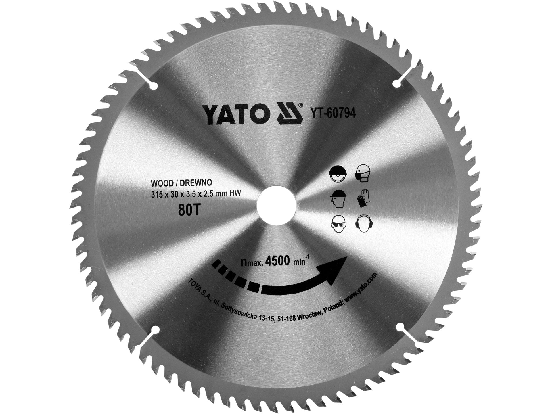 DISC CIRCULAR LEMN, 315X30X3.5MM, 80 DINTI