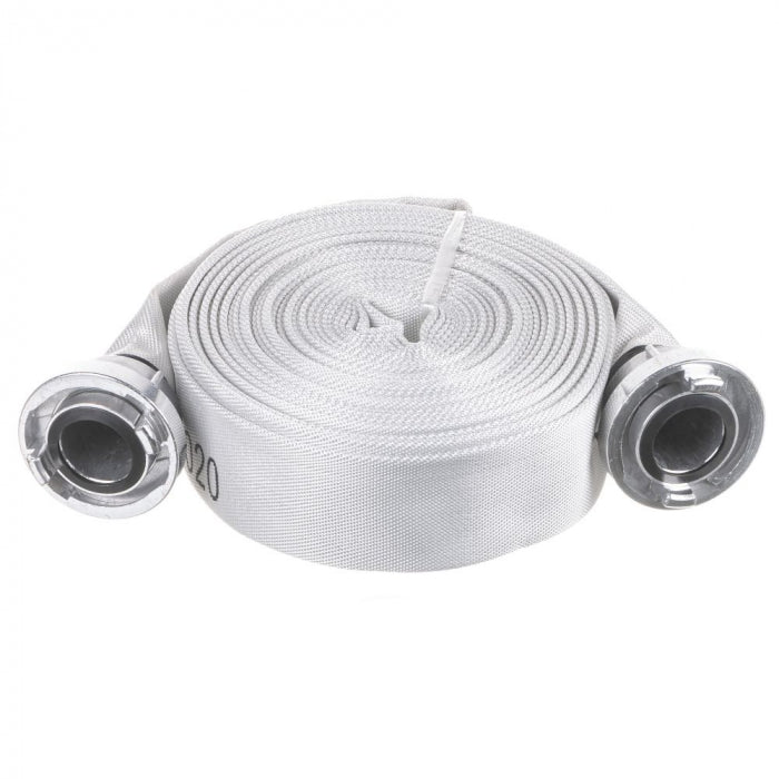 Furtun pompieri 2", rola 20m cu mufe cuplare metalice,Heber® , 2 toli, ø 50mm, 8 bari, exterior din tesatura sintetica