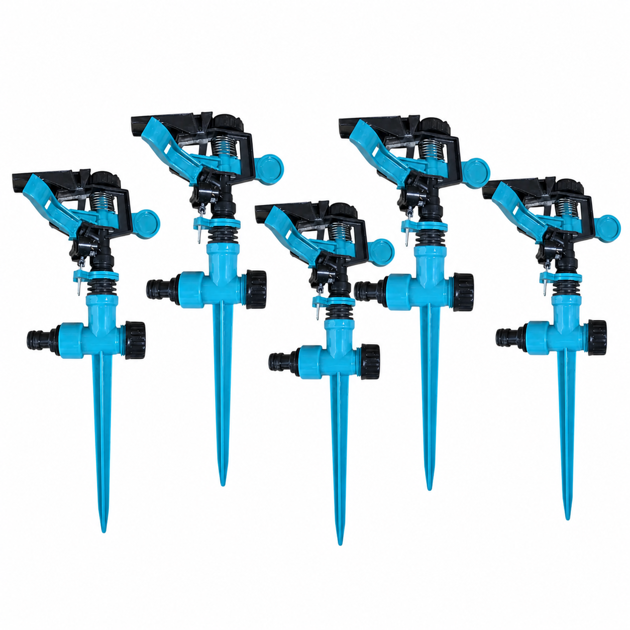 Set 5 buc Aspersor impuls Broman, plastic, reglabil, cu tarus