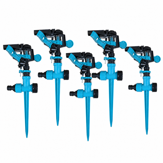 Set 5 buc Aspersor impuls Broman, plastic, reglabil, cu tarus