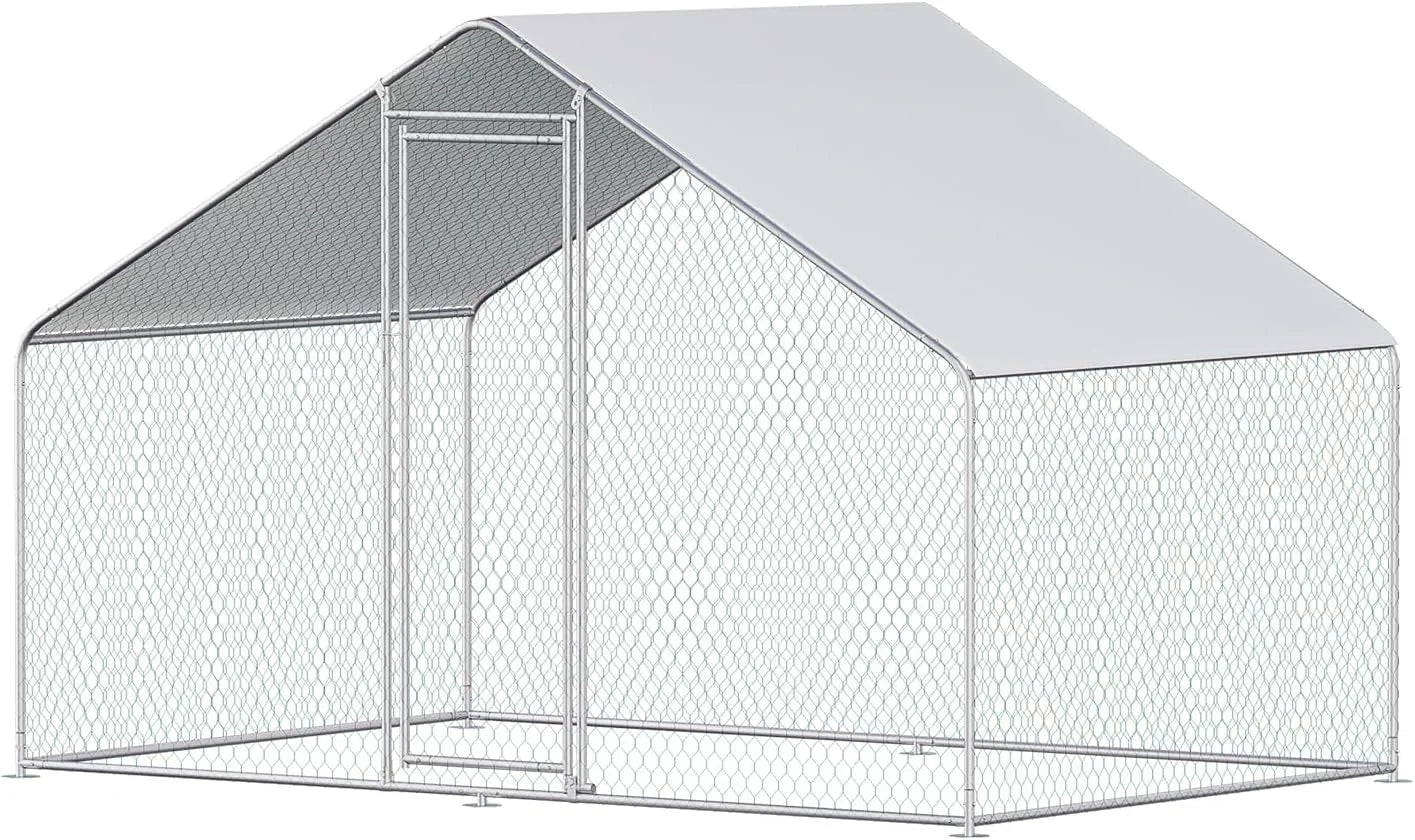 Cotet (tarc) pasari 3x2x2m, otel galvanizat, plasa zincata, prelata impermeabila