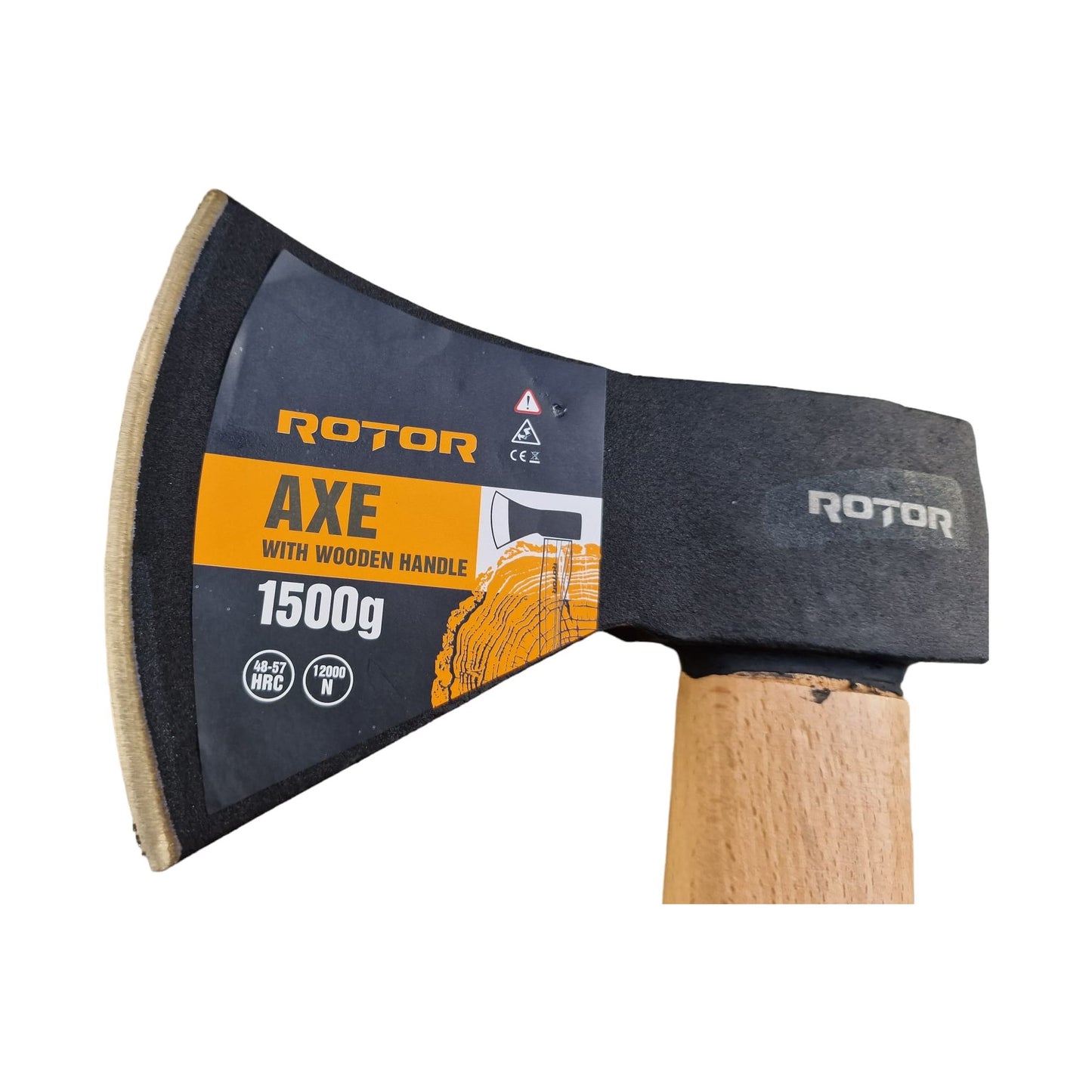 Topor Rotor 1500g cu mâner din lemn, lungime 65 cm, ideal pentru tăiere și despicare