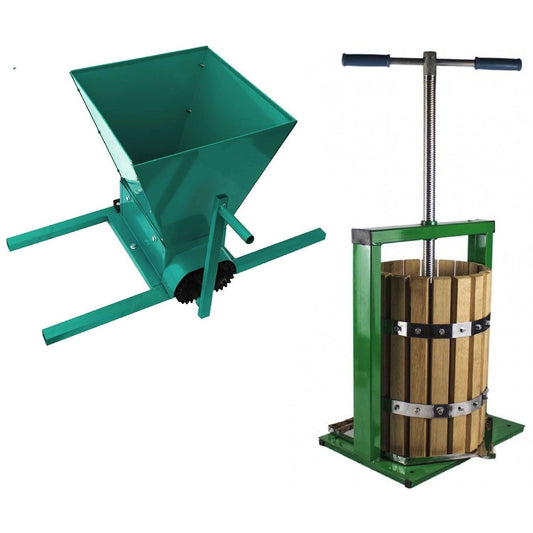 Set Zdrobitor Struguri Manual 300-350Kg/Ora, 25 Litri, Pandora + Teasc Lemn Vilen 20L - ZEP.RO - Ți-e la îndemână!