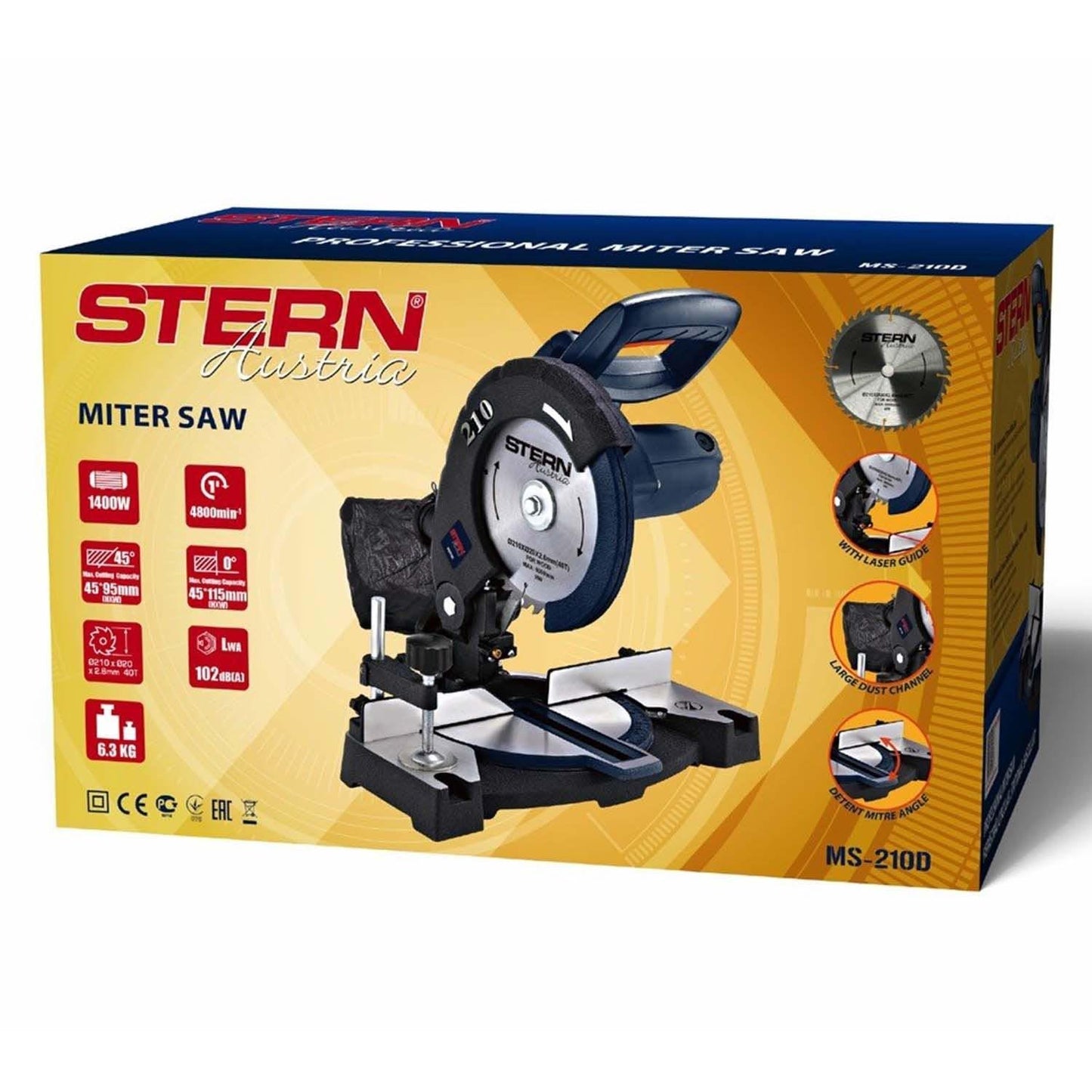 Fierastrau Circular, Stationar, Basculant Stern Austria Ms-210D, 1400W, 4800 Rpm - ZEP.RO - Ți-e la îndemână!