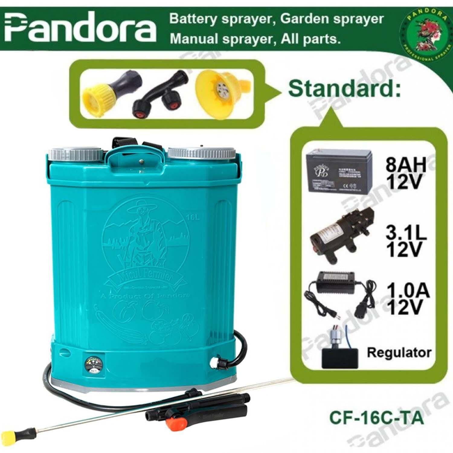 Pompa Stropit Pomi Electrica Cu Acumulator Pandora 16L + Lance Extensibila 2,7M - ZEP.RO - Ți-e la îndemână!