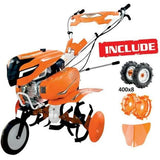 Motosapa Ruris 7500Acc4, Roti Cauciuc 4.00-8, Plug, Adaptor, Roti Metalice 350, Fara Manicot, Set Contragreutati 10Kg - ZEP.RO - Ți-e la îndemână!