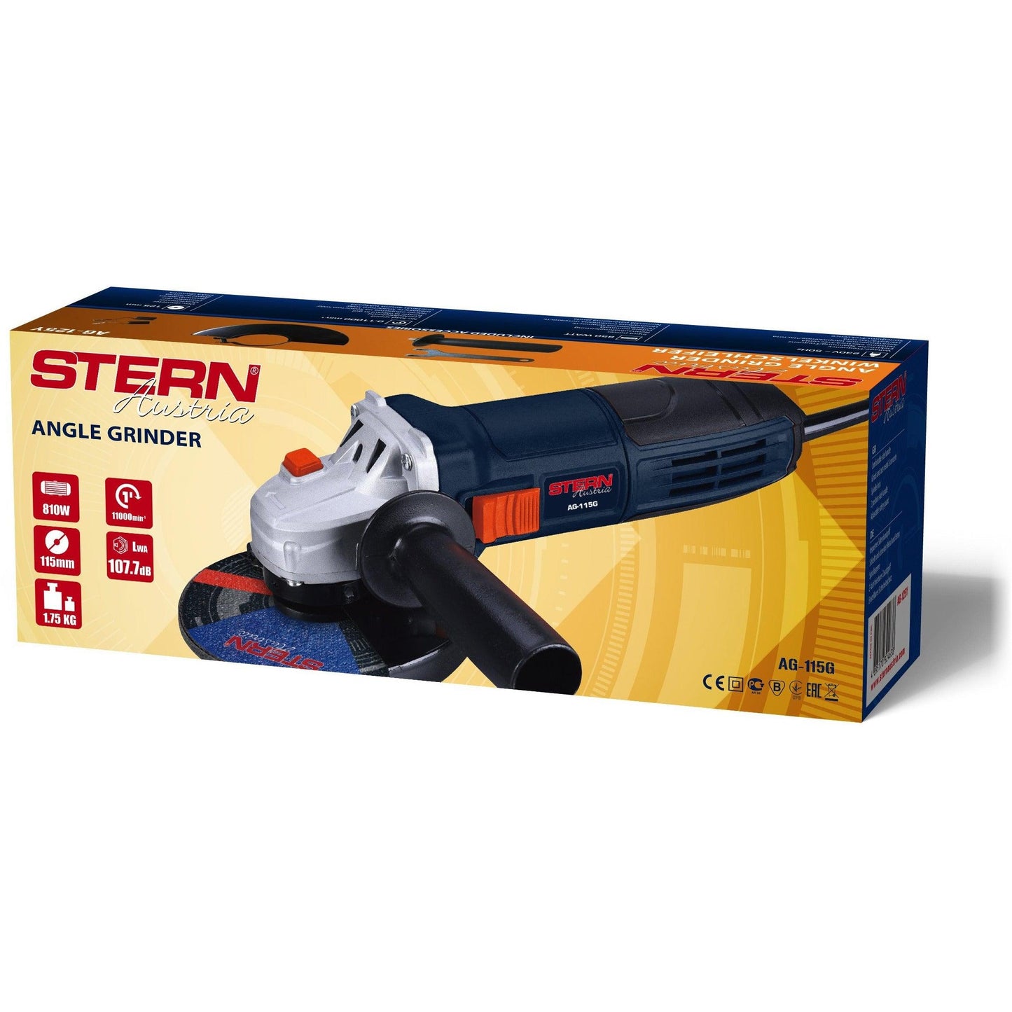 Polizor Unghiular (Flex) Stern Austria Ag115G, 810W, 11000 Rpm - ZEP.RO - Ți-e la îndemână!