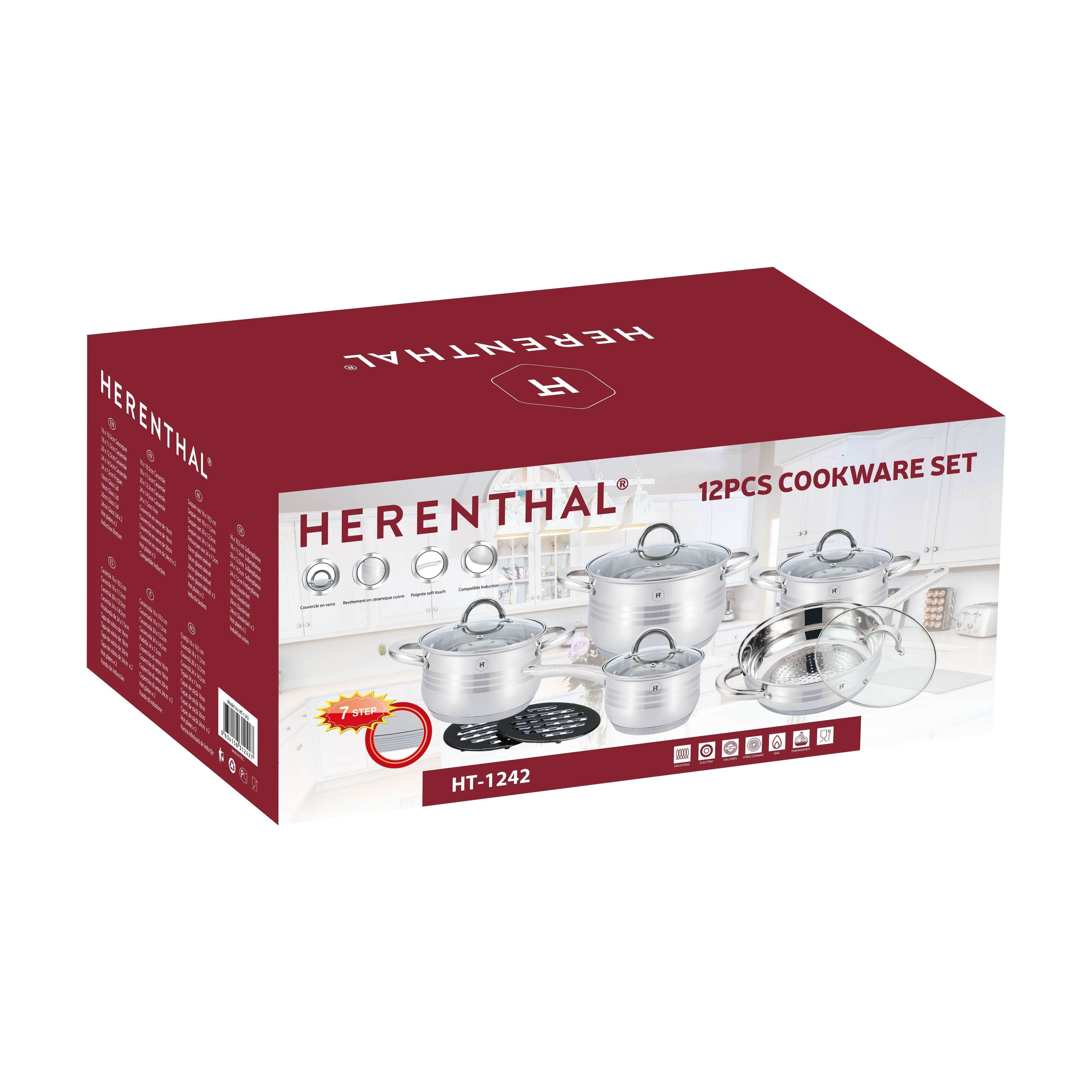 Set Cratite Inox 12 Piese Herenthal - ZEP.RO - Ți-e la îndemână!