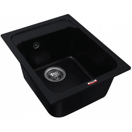 Chiuveta bucatarie, compozit de granit, 497 x 398 mm, Negru Metalic, Elefant Premium Korrado - ZEP.RO - Ți-e la îndemână!