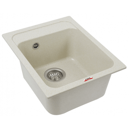 Chiuveta bucatarie, compozit de granit, 497 x 398 mm, Alb, Elefant Premium Korrado - ZEP.RO - Ți-e la îndemână!