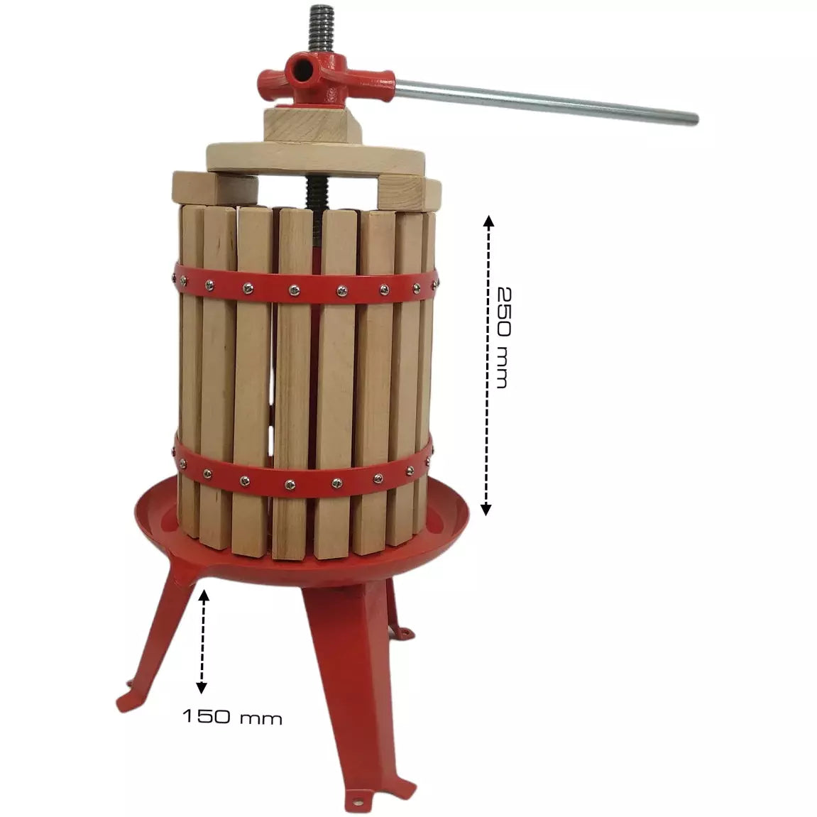 Presa manuala pentru struguri din lemn, ELEFANT FP-6, 6L - ZEP.RO - Ți-e la îndemână!