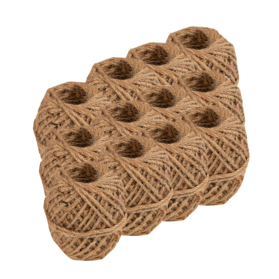 Set 12 ghemuri sfoara pentru legat plante, MICUL FERMIER GF-2331-S012-G01, iuta tapiterie, greutate rola 300 g - ZEP.RO - Ți-e la îndemână!