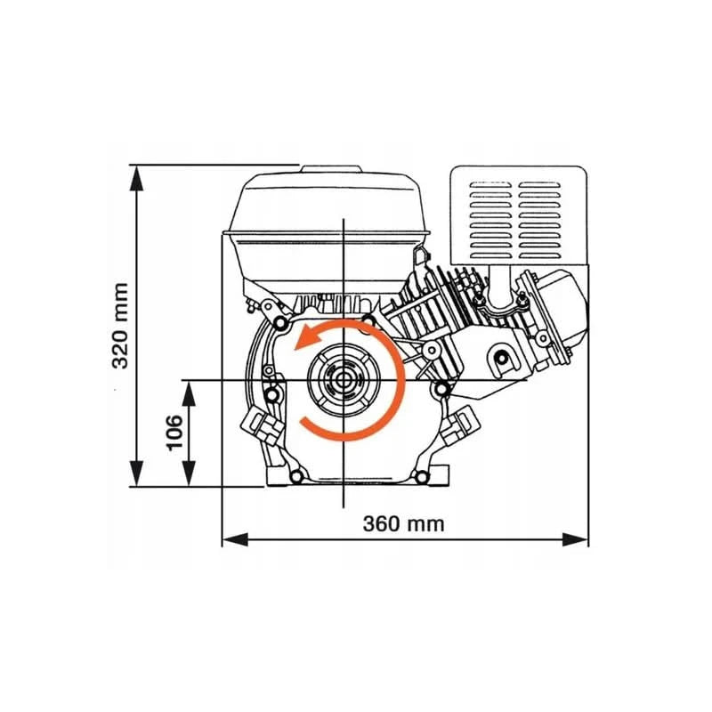 Motor Benzina Uz General Alpin Profi, Gx200 ( 170F ) 7Cp In 4 Timpi Ohv, Ax Cilindric 20Mm - ZEP.RO - Ți-e la îndemână!