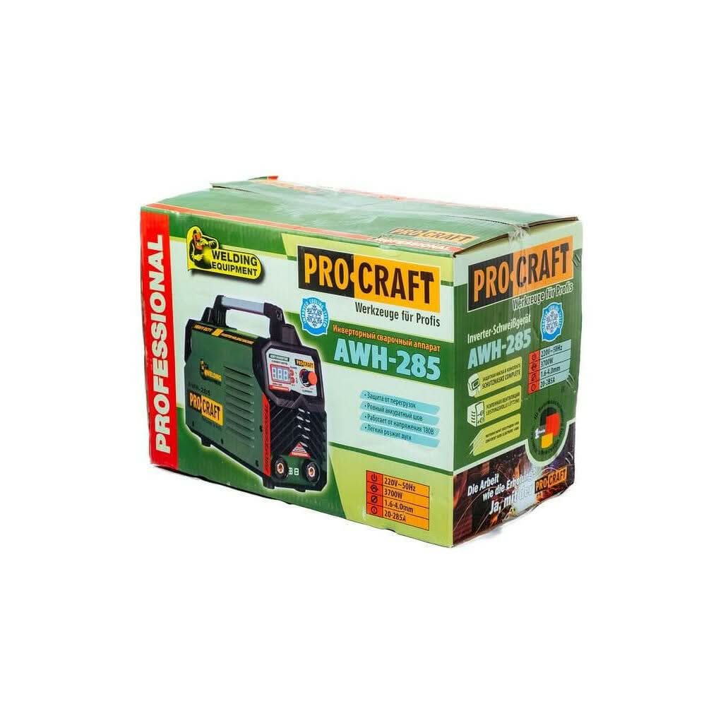 APARAT DE SUDURA PROCRAFT MMA 285A, INVERTOR PROFESIONAL, MODEL 2019 AWH285  (EF-1738) - Ro-Unelte