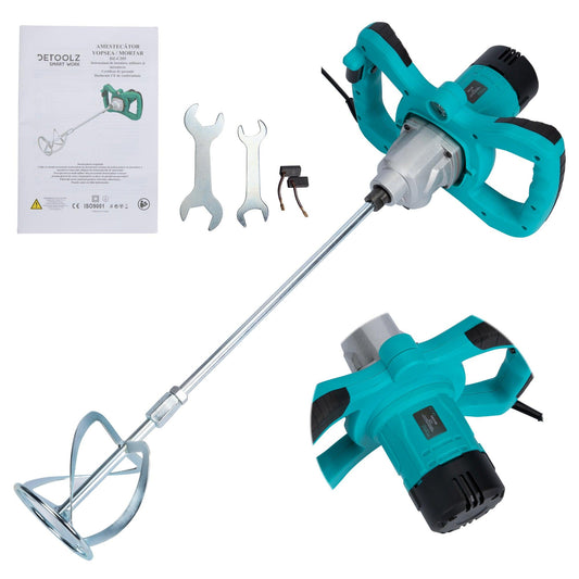 AMESTECATOR VOPSEA/MORTAR 1300W, DETOOLZ MIXER INCLUS, LUMINA LED, 2 VITEZE - ZEP.RO