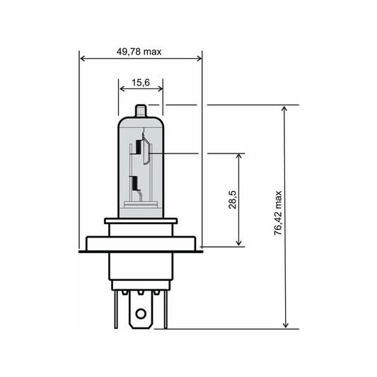 Bec Far Pentru Scuter Zep H4, 12 V, 18 W, 3 Picioare - ZEP.RO - Ți-e la îndemână!