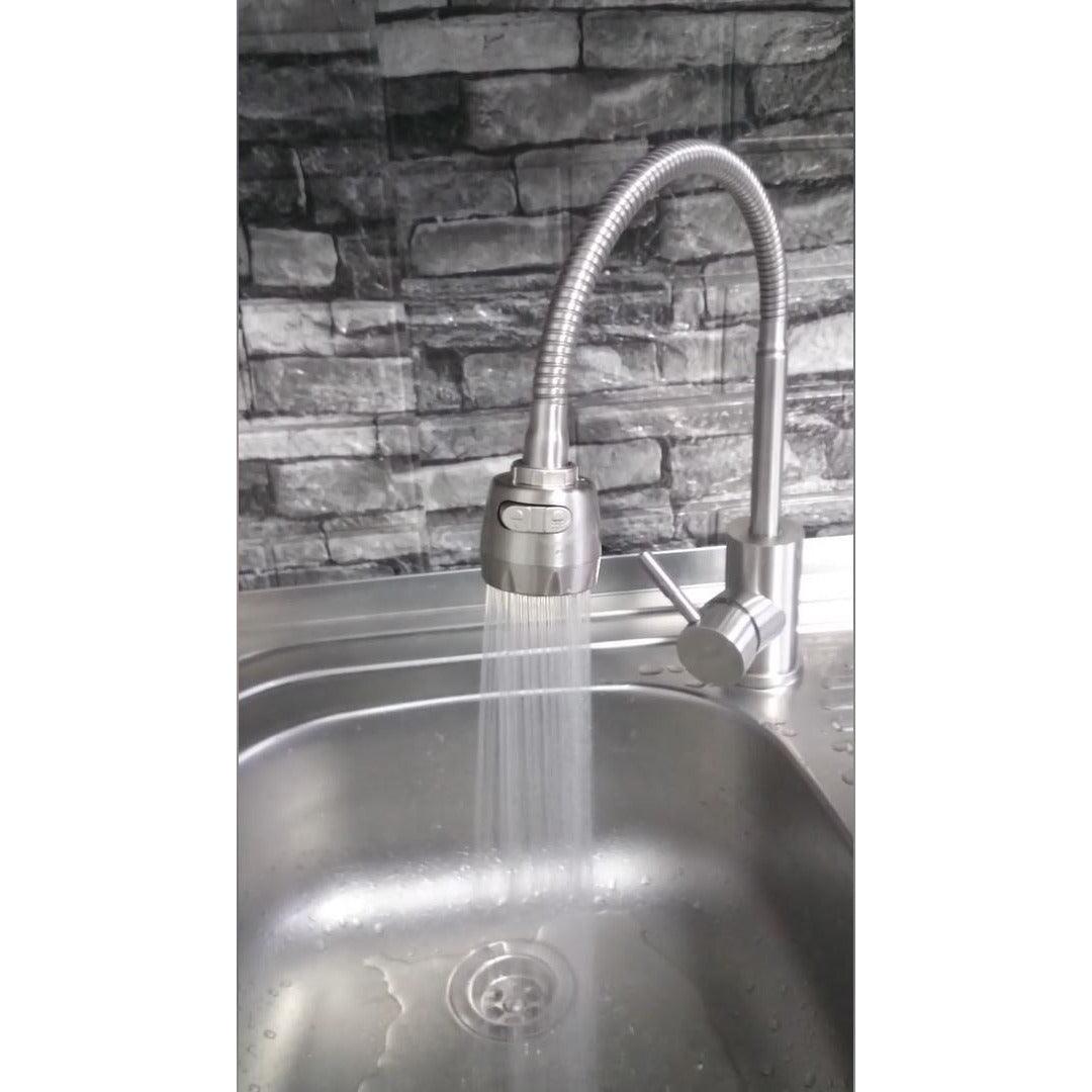 Baterie bucatarie cu para MIXXUS SUS-011 REFLECTOR din otel inoxidabil, Monocomanda, Racorduri incluse - ZEP.RO - Ți-e la îndemână!