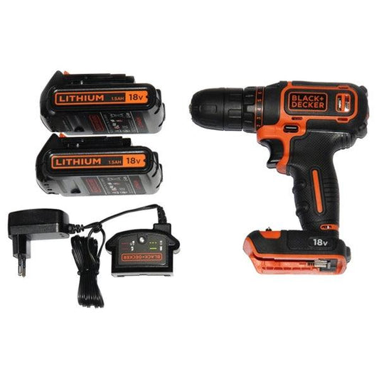 Masina de gaurit si insurubat cu 2 acumulatori Black & Decker , Li-Ion, 18 V, 1.5 Ah, 30 Nm - ZEP.RO - Ți-e la îndemână!