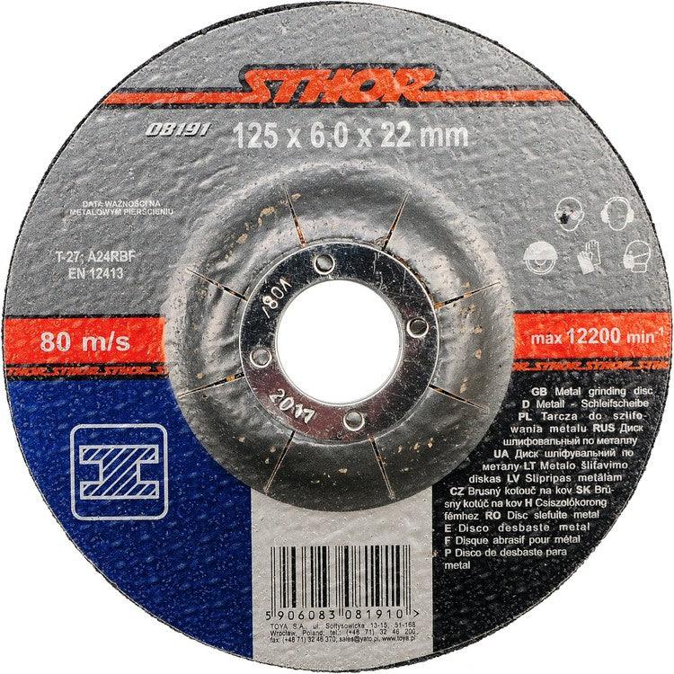 Disc Slefuit Metale 125X6X22.2Mm Sthor - ZEP.RO - Ți-e la îndemână!