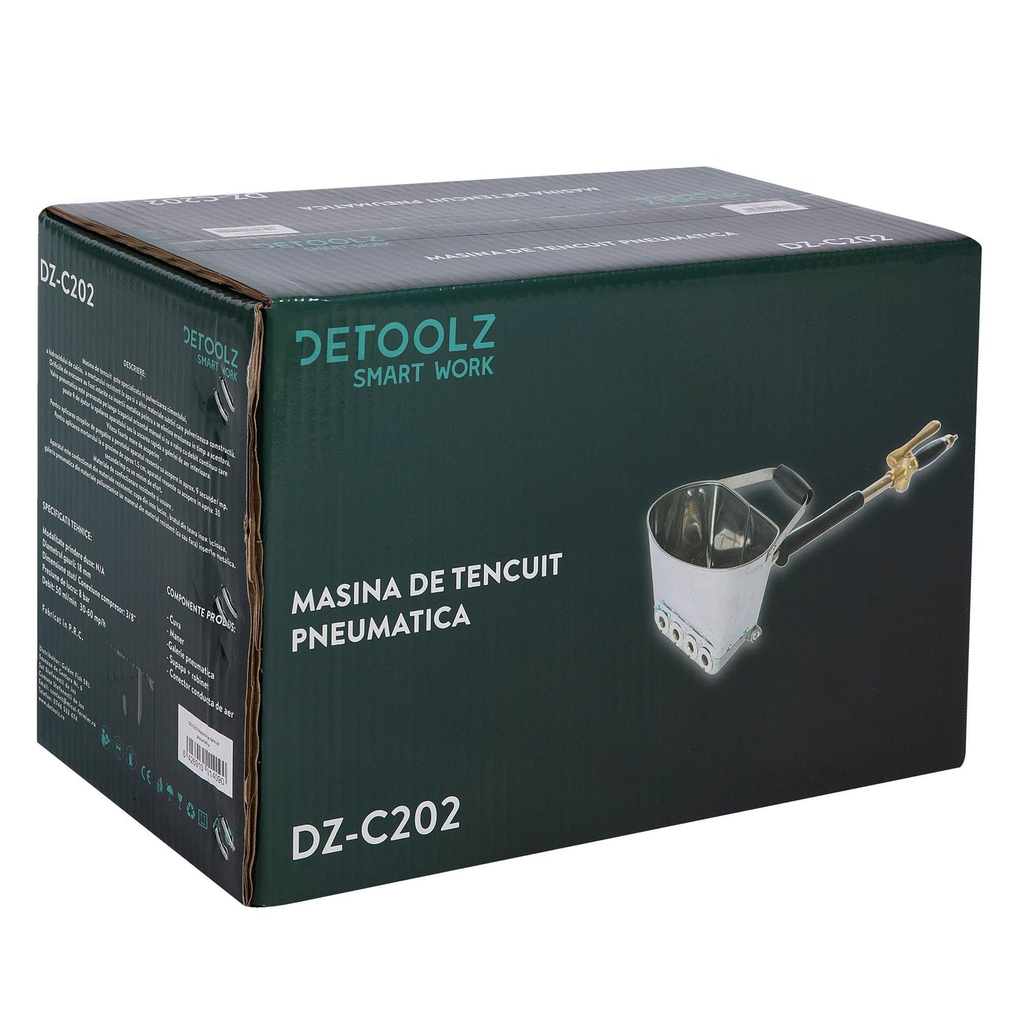 Masina De Tencuit Pneumatica Detoolz, Dz-C202, 50 Ml/Min, Gaura 18 Mm, 8 Bari, Fara Duze - ZEP.RO - Ți-e la îndemână!