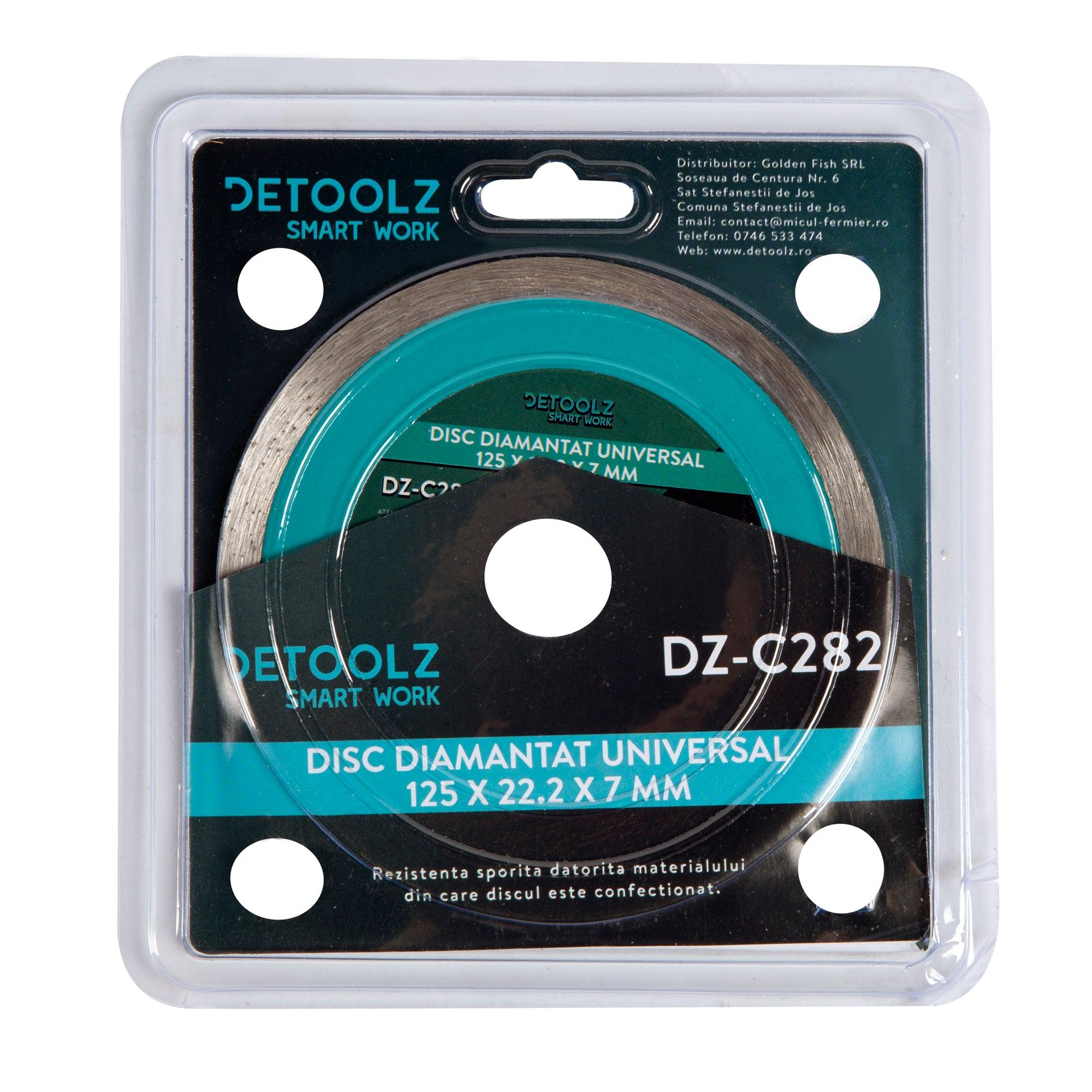 Disc diamantat Detoolz, DZ-C282 universal, diametru 125 x 22.2 x 7 mm, grosime 1.2 mm - ZEP.RO - Ți-e la îndemână!