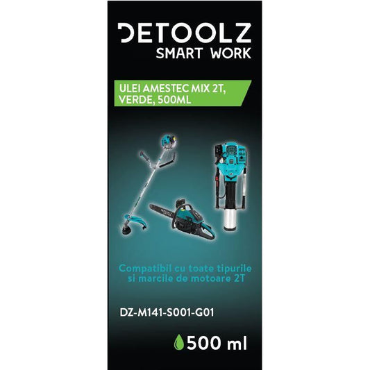 Ulei amestec mix 2T DETOOLZ DZ-M141-S001-G01, verde, 500 ml - ZEP.RO - Ți-e la îndemână!