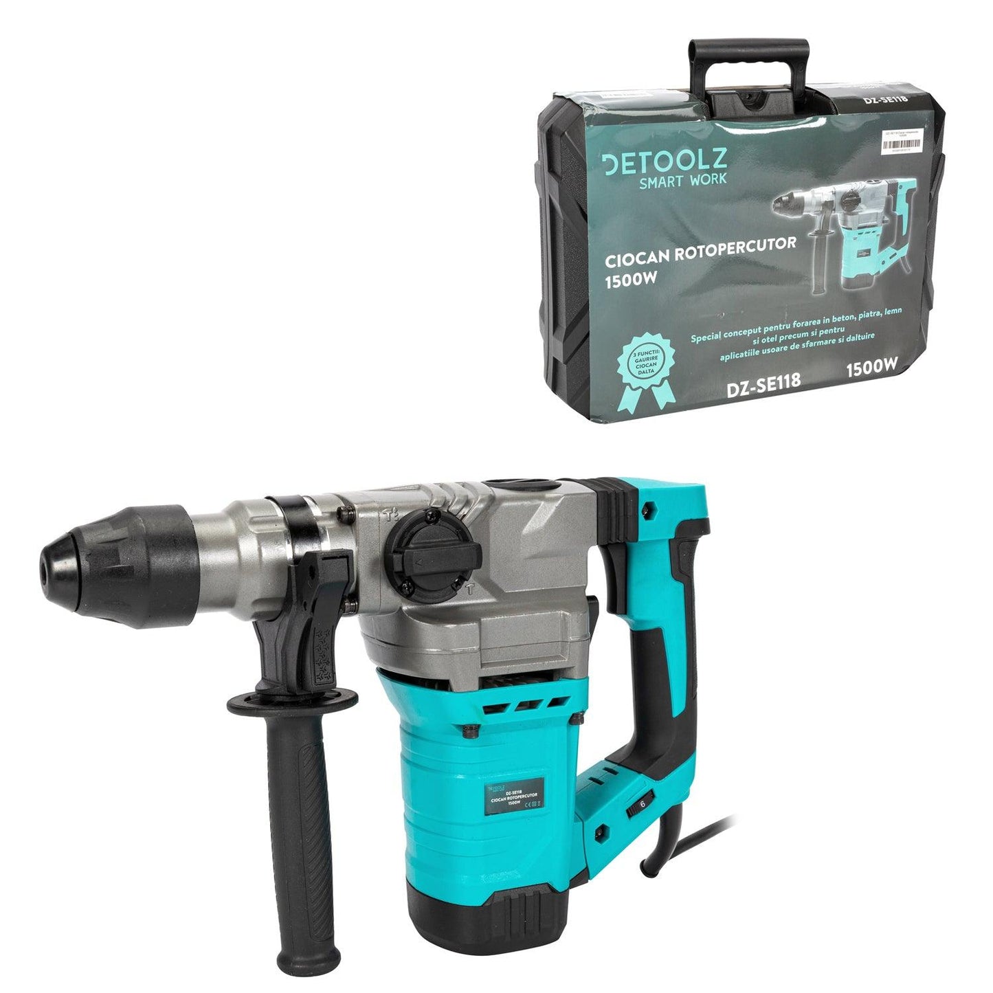 Ciocan rotopercutor Detoolz, DZ-SE118, 1500 W, 800 RPM, 6 viteze - ZEP.RO