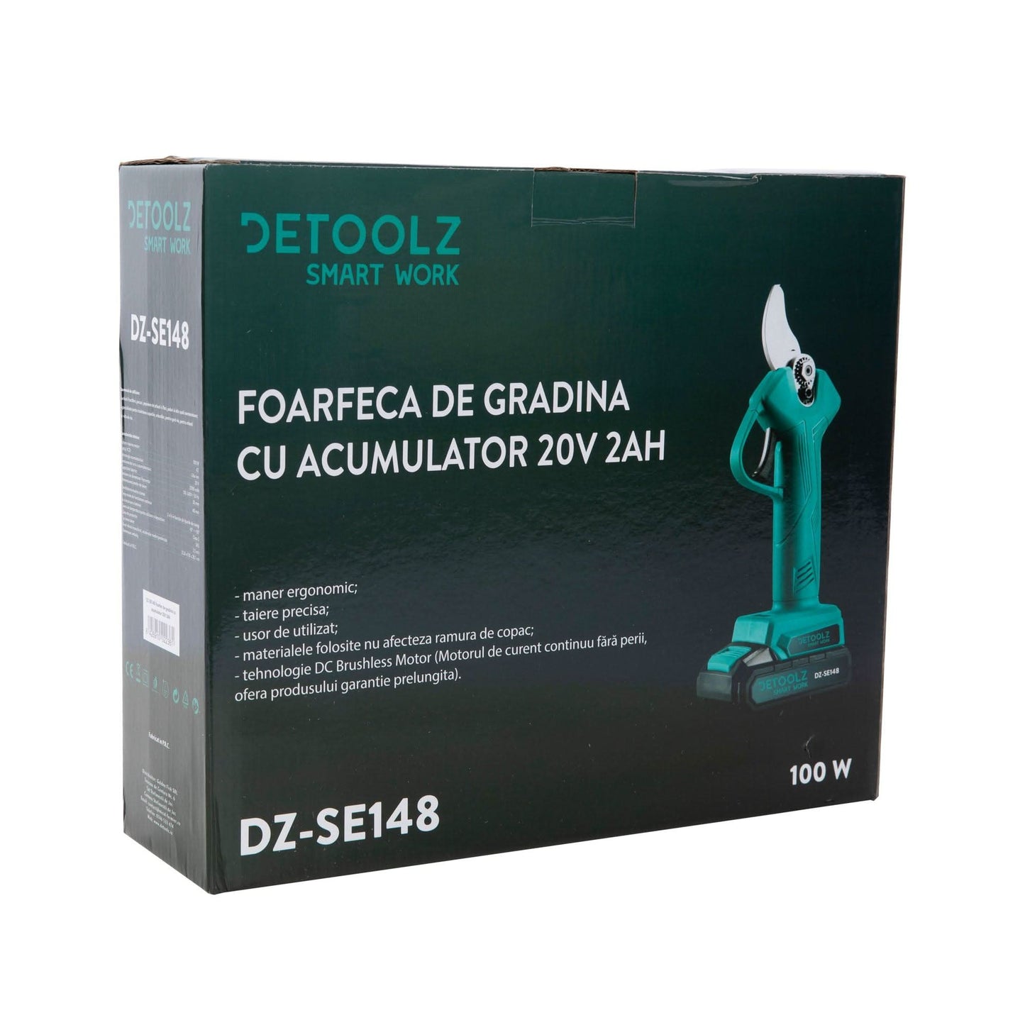 Foarfeca De Gradina Cu Acumulator Detoolz, 20V, 2Ah - ZEP.RO - Ți-e la îndemână!