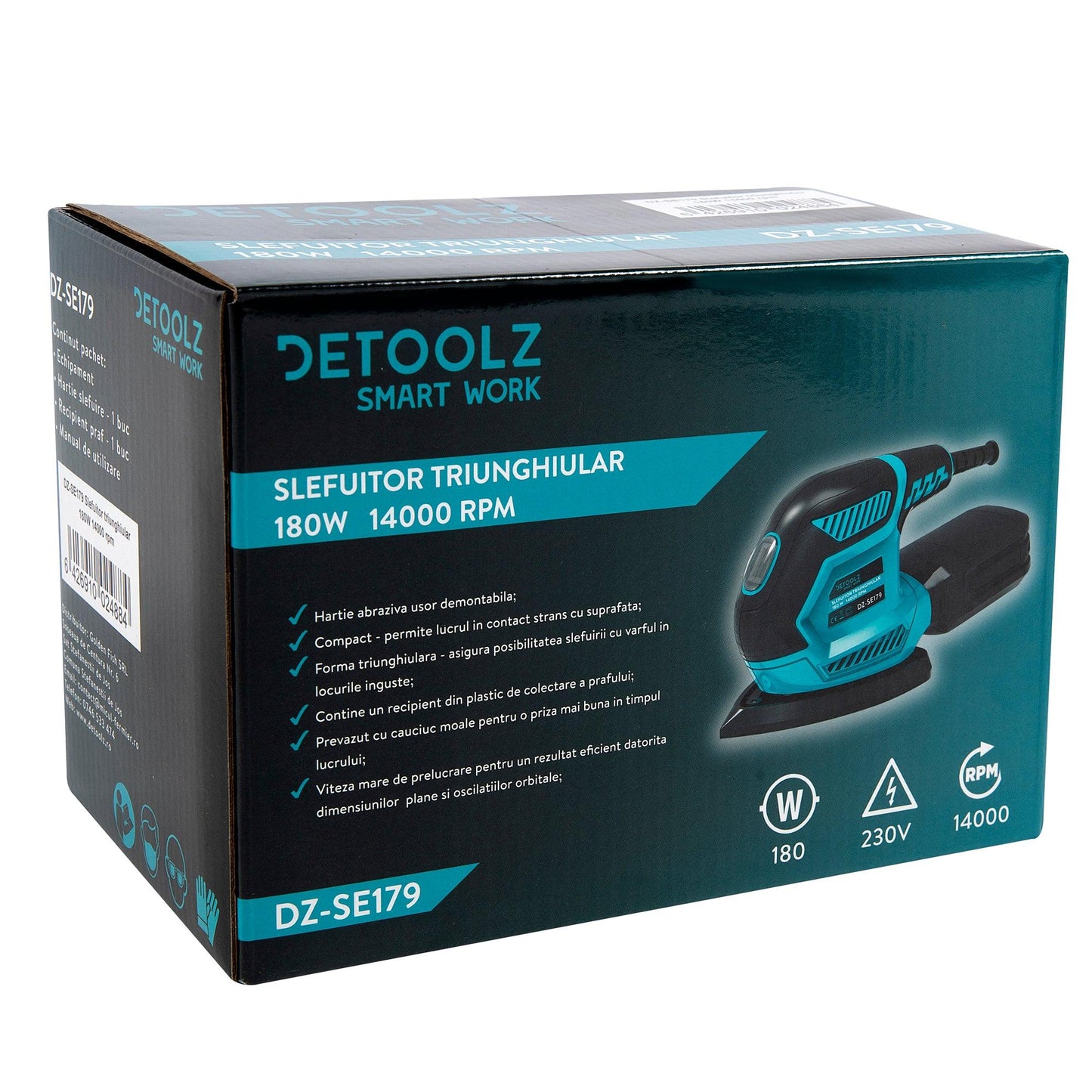 Slefuitor Multifunctional Detoolz-Se179, 180W, 14000 Rpm, Recipient Colectare Praf - ZEP.RO - Ți-e la îndemână!