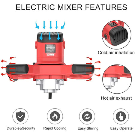 Mixer mortar si vopsea Craft tech, 2800W, 6 Viteze, 1 Paleta Inclusa, Amestecator - ZEP.RO - Ți-e la îndemână!