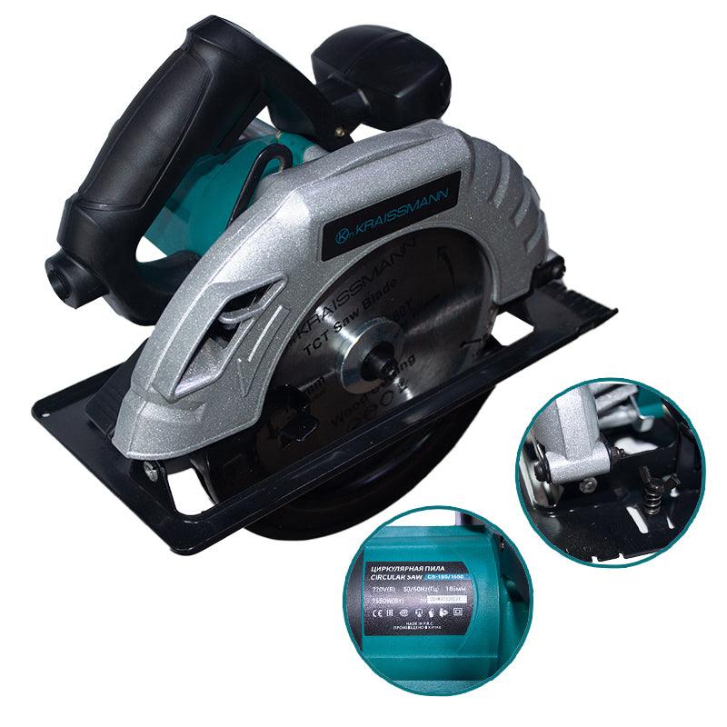 Fierastrau circular Kraissmann CS-185/1650, 1650W, disc 185mm - ZEP.RO - Ți-e la îndemână!
