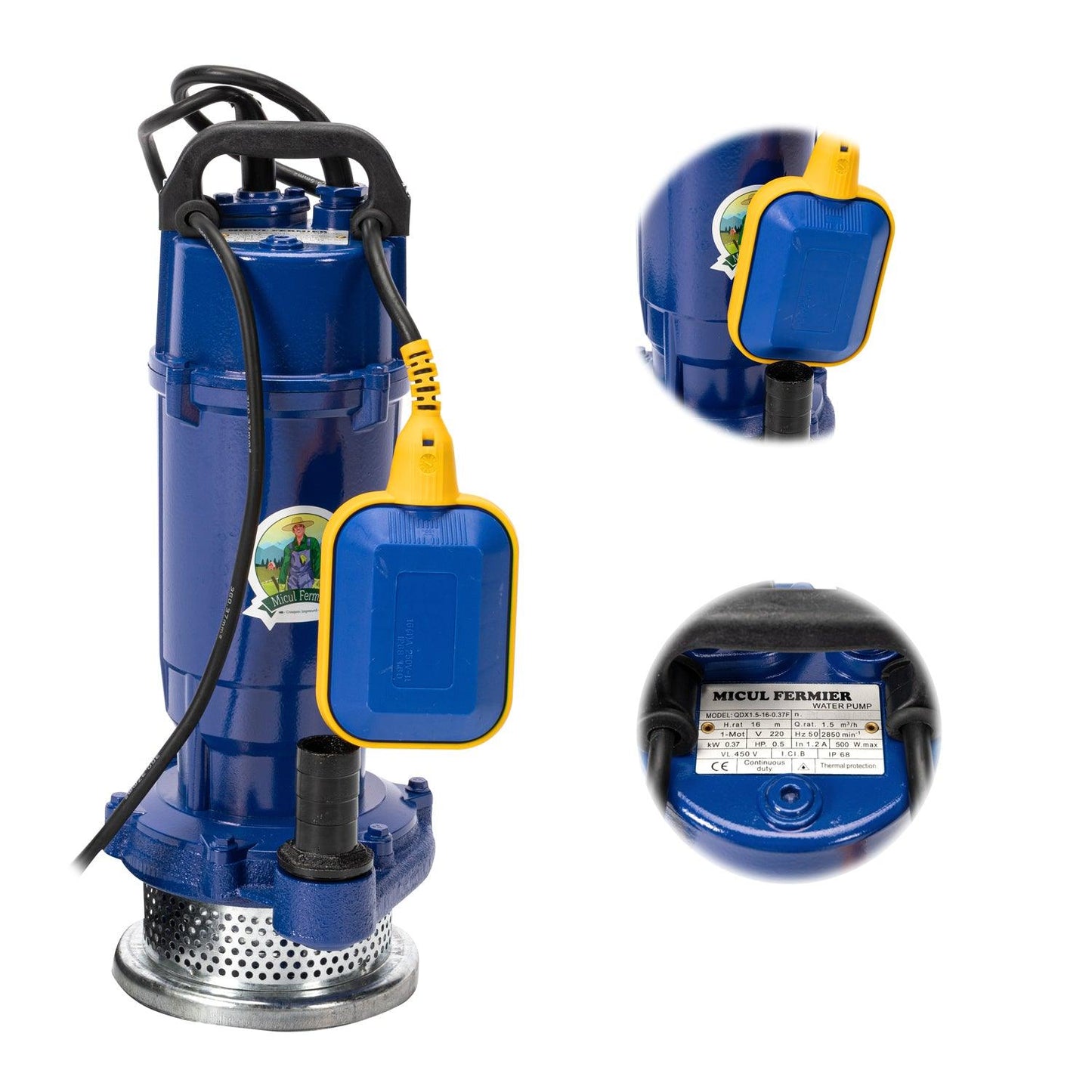 Pompa Submersibila Micul Fermier Qdx 370W 16M Cu Flotor - ZEP.RO - Ți-e la îndemână!