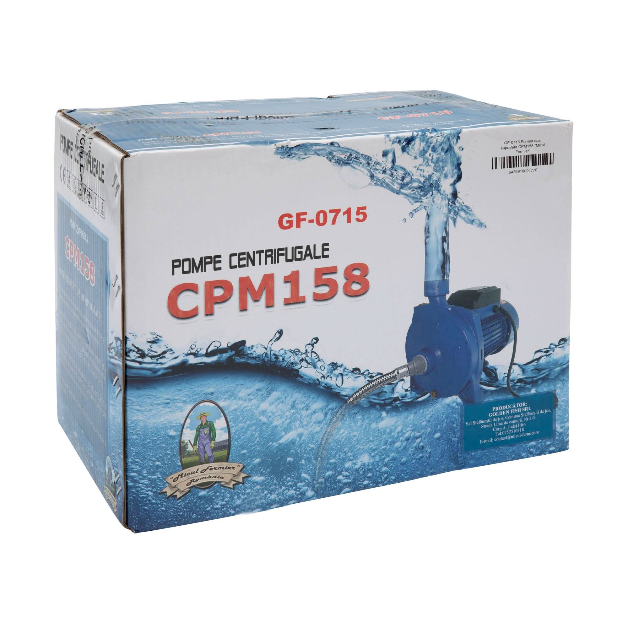 Pompa Apa Centrifugala Cpm158, 750W, 100 L Micul Fermier, De Suprafata - ZEP.RO - Ți-e la îndemână!