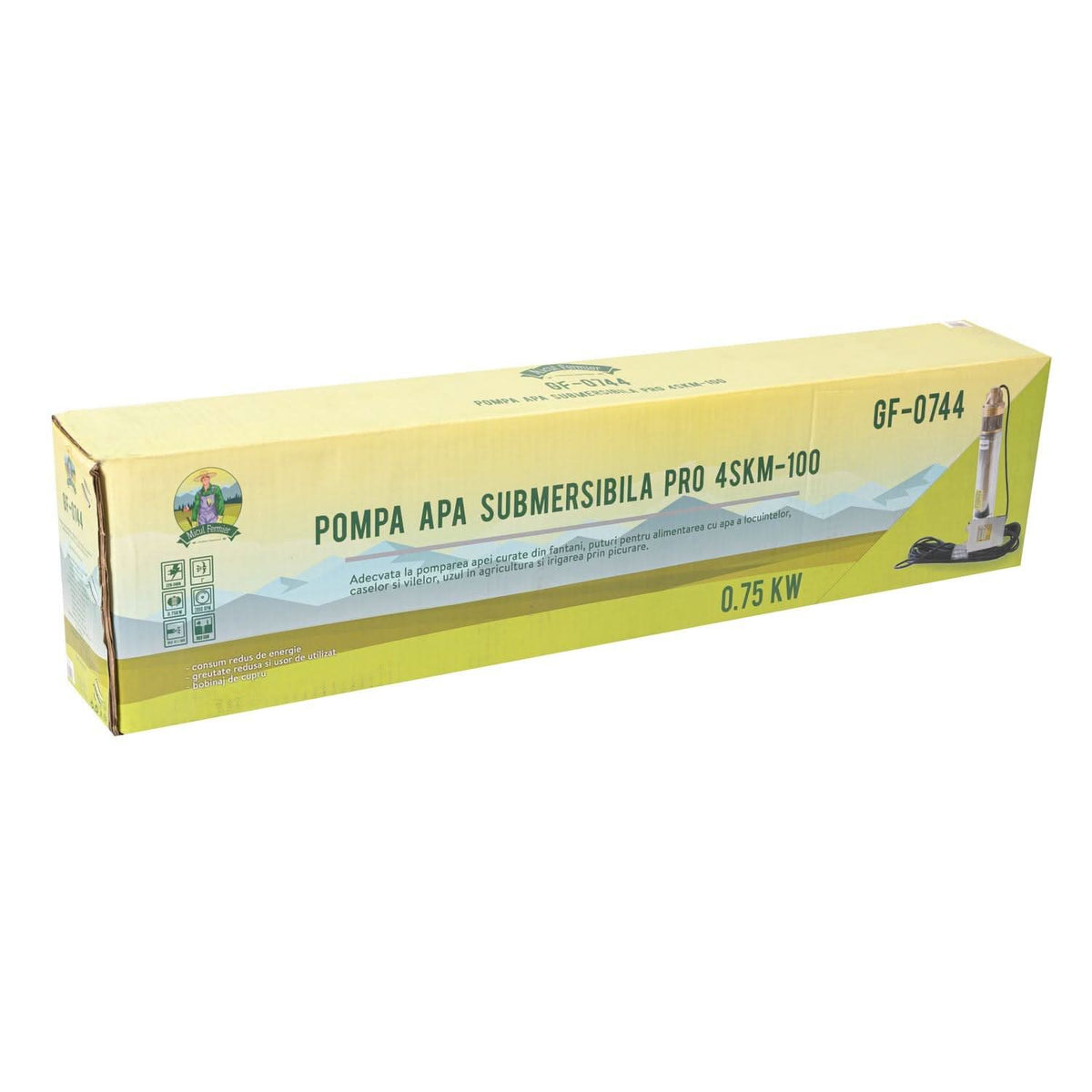 Pompa Submersibila Micul Fermier Vortex Pro 4Skm-100 1.3Kw 55M + Furtun 1Tol 50M.. - ZEP.RO - Ți-e la îndemână!