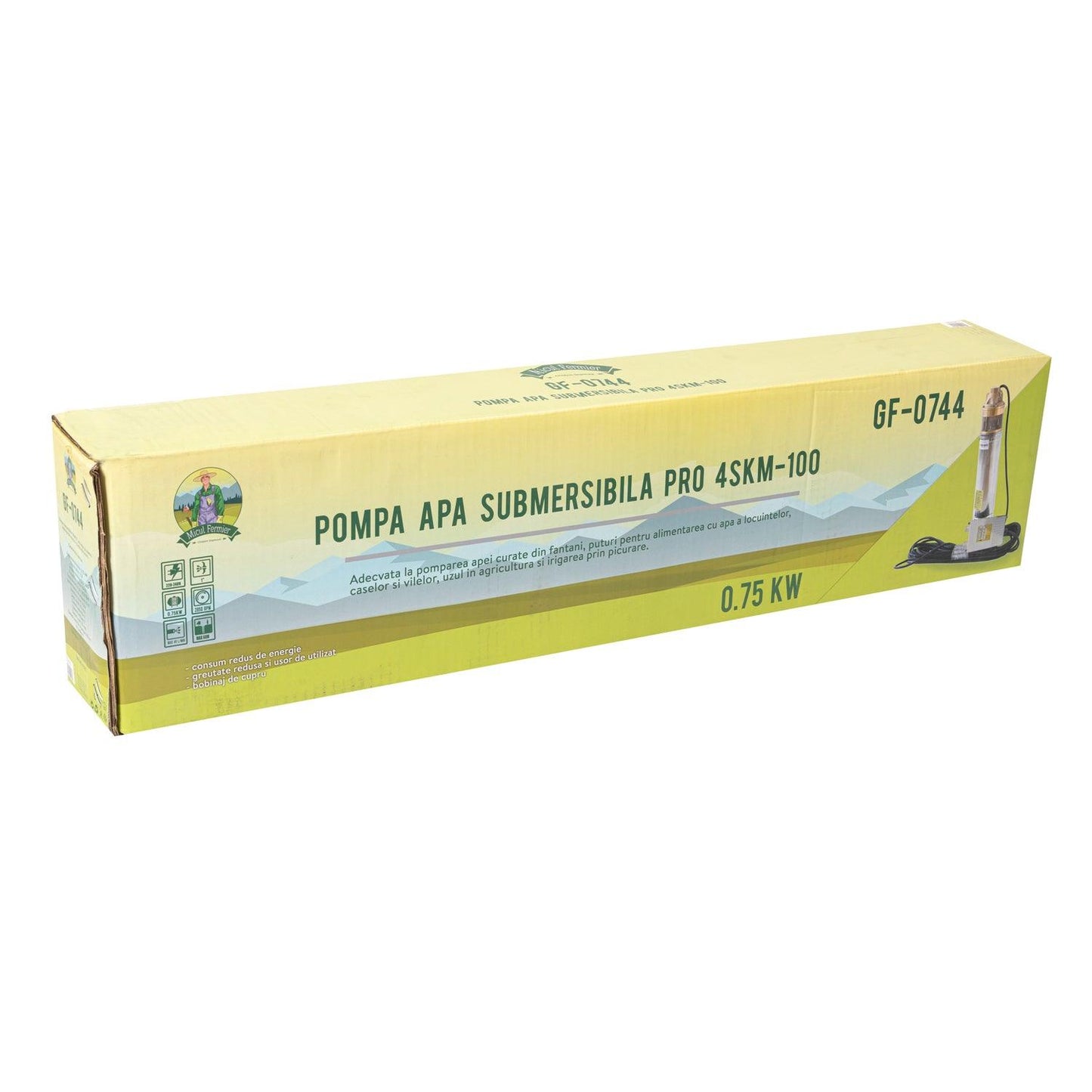 Pompa Submersibila Micul Fermier Vortex Pro 4Skm-100 1.3Kw 55M + Furtun 1Tol 50M.. - ZEP.RO - Ți-e la îndemână!
